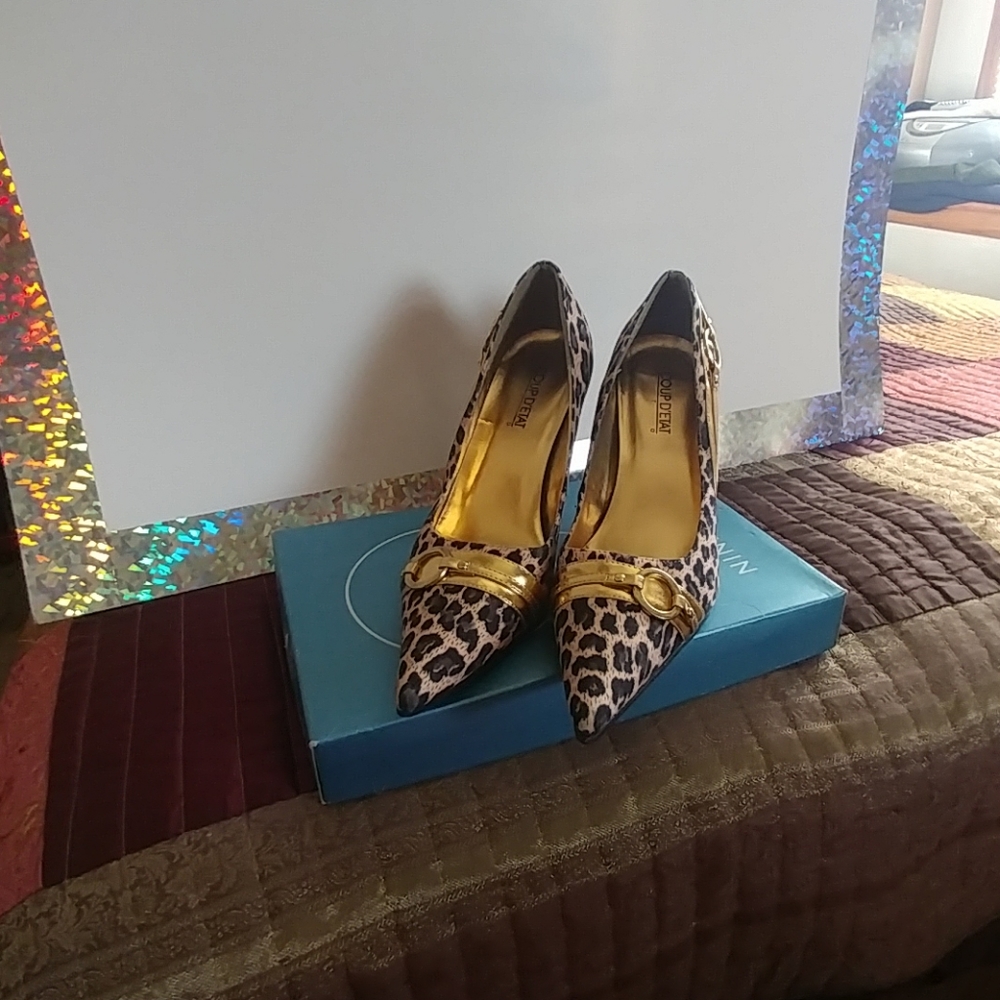 3 1/2 in. Coup D'etat heels.